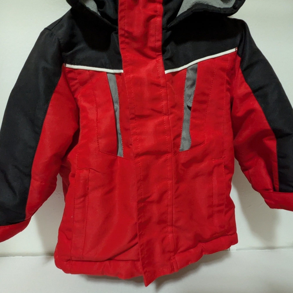 18 Mo Toughskins Infant Boys Black and Cherry Pie Snow Jacket - Picture 5 of 13